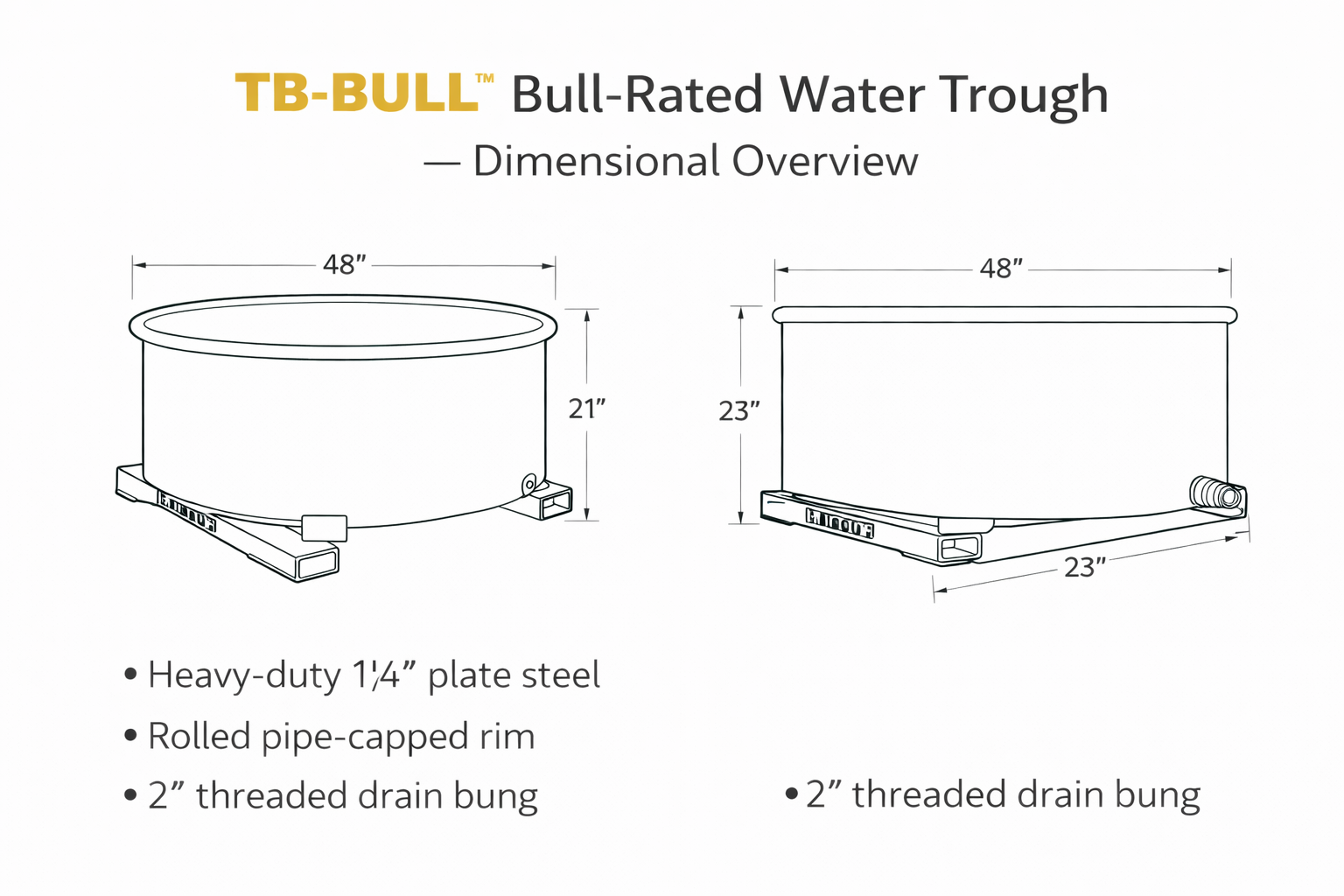 TB-BULL™ Bull-Rated Water Trough